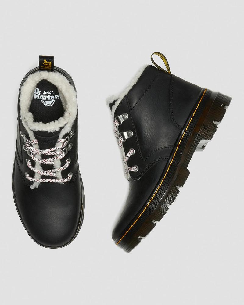 Dr Martens Bonny Faux Shearling Gevoerde Vrijetijdslaarzen Dames Zwart | NL 690NWY